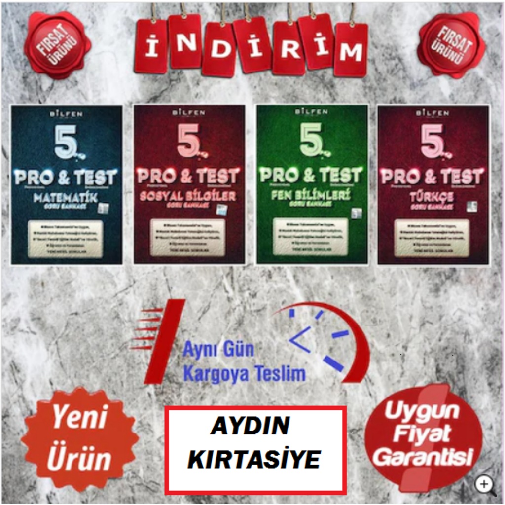 5. SINIF BİLFEN YAYINLARI PRO SORU BANKASI 4 KİTAP SET