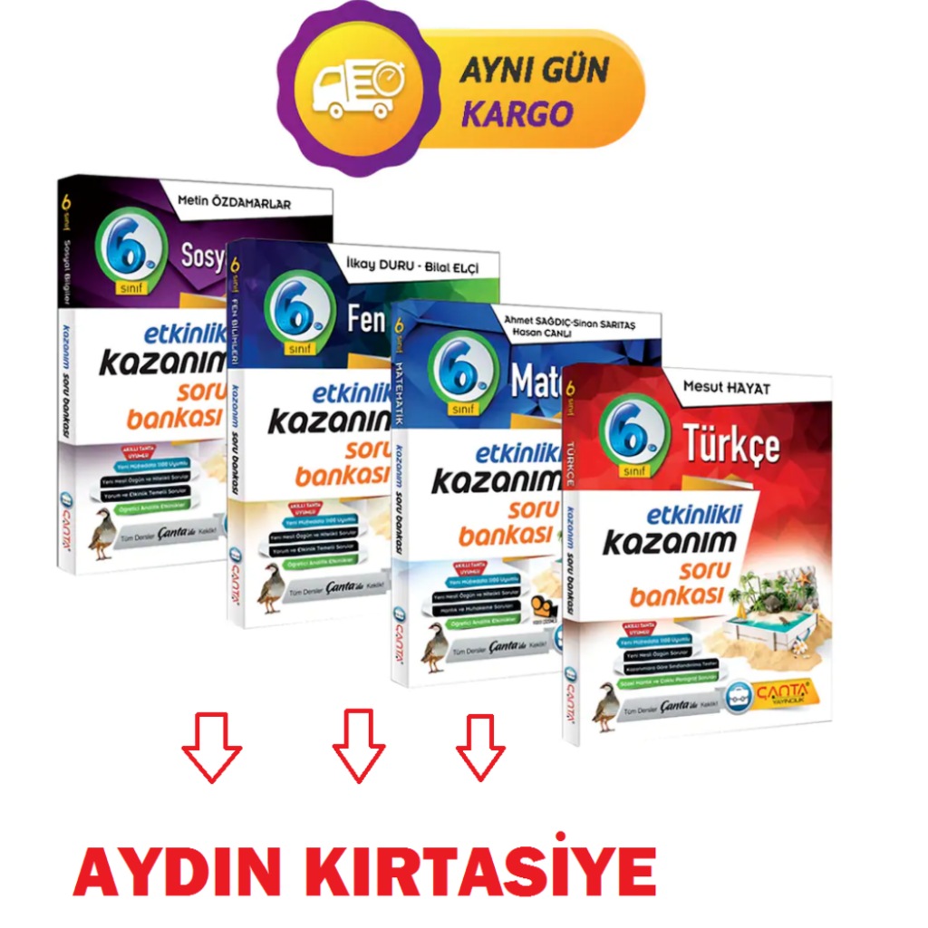 Çanta Yayınları 6.Sınıf Kazandıran Soru Bankası Set 4 Kitap