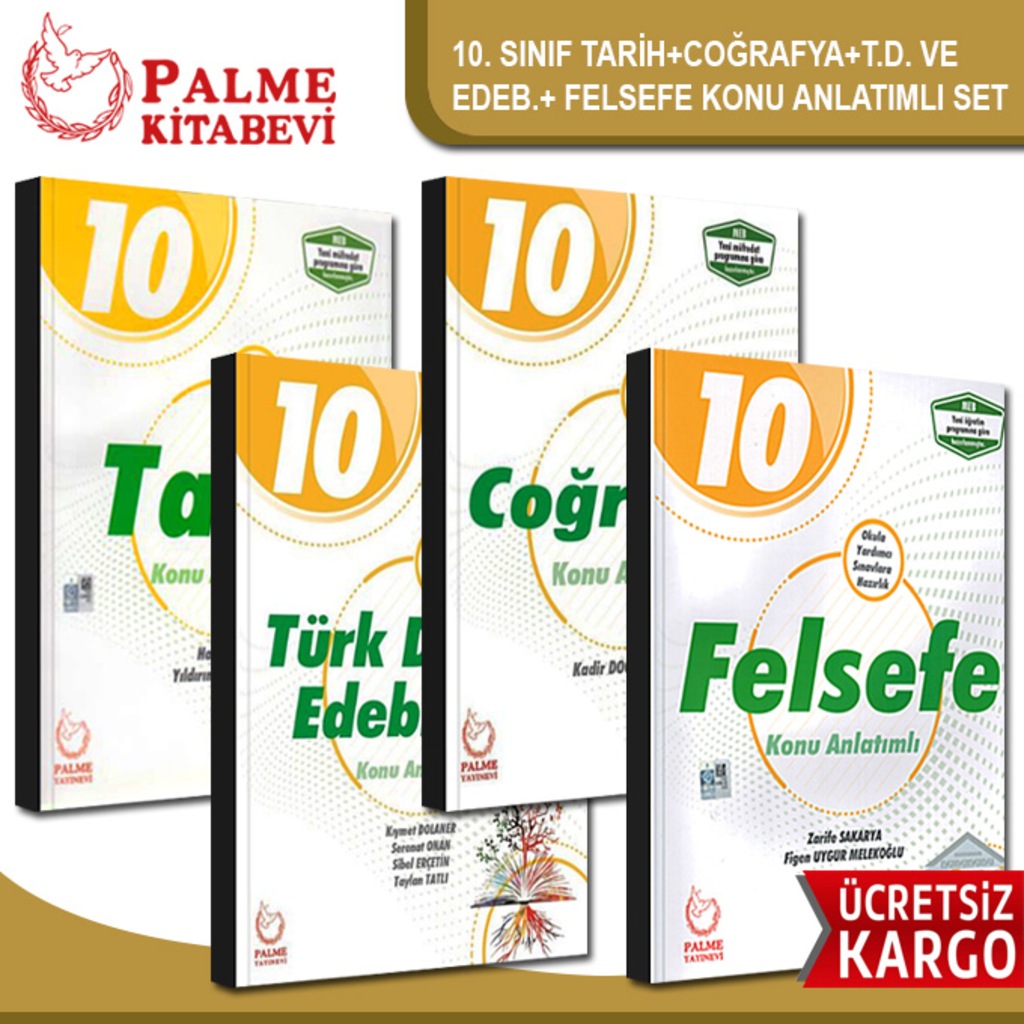 PALME 10. SINIF T.D. VE EDEB+TARİH+COĞRAFYA+FELSEFE KONU SETİ
