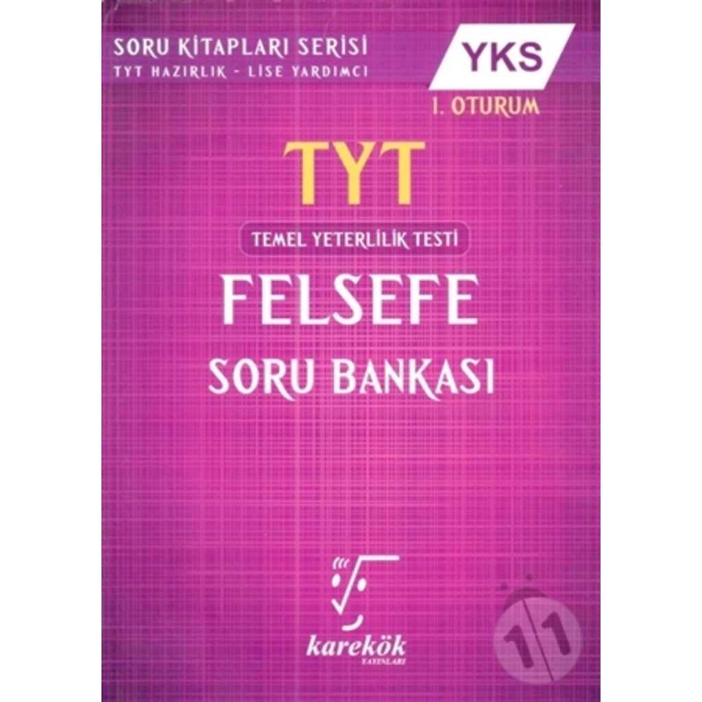 YKS TYT Felsefe Soru Bankası 1. Oturum - Ahmet Sezgin