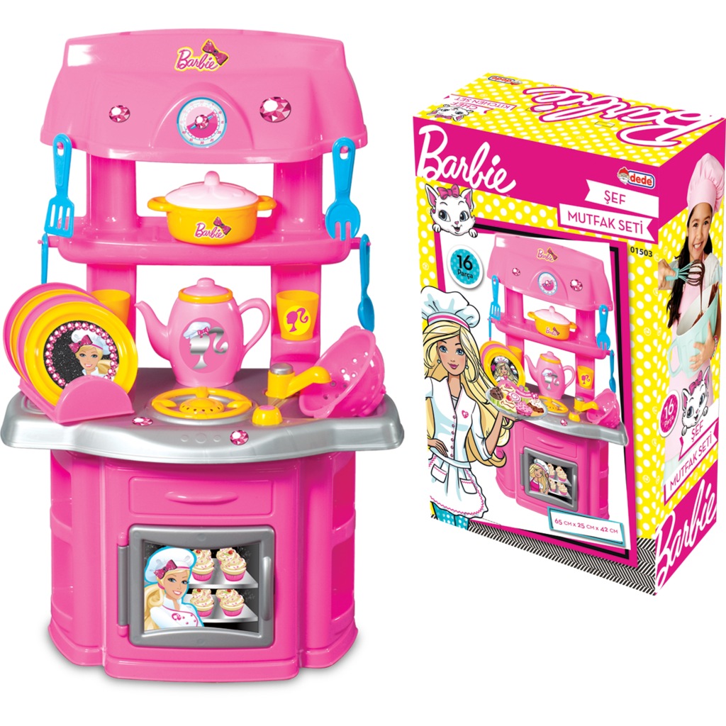 Barbie Oyuncak Mutfak Seti Kız Çocuk Oyun Seti