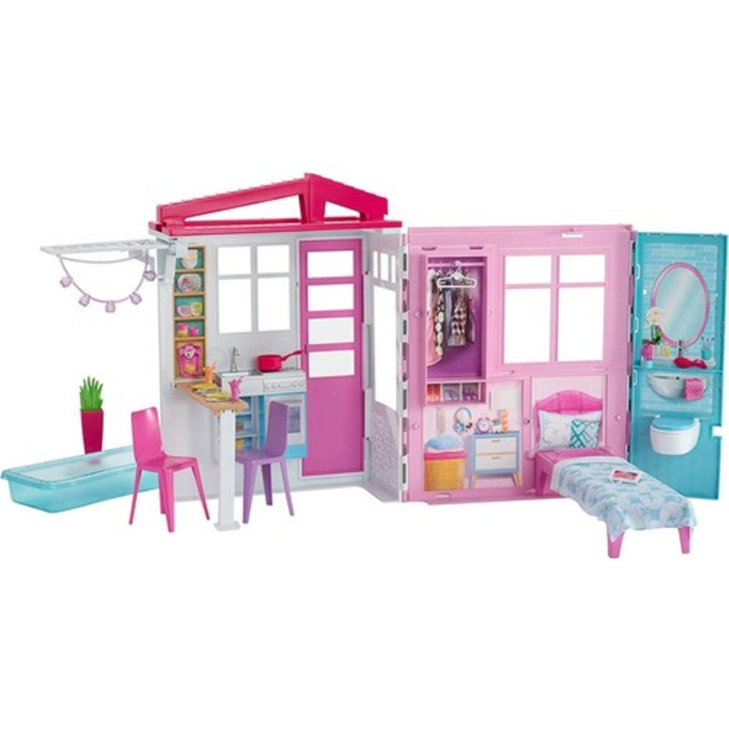 Barbie Portatif Ev Barbie�nin Taşınabilir Portatif Evi Fxg54 Yeni