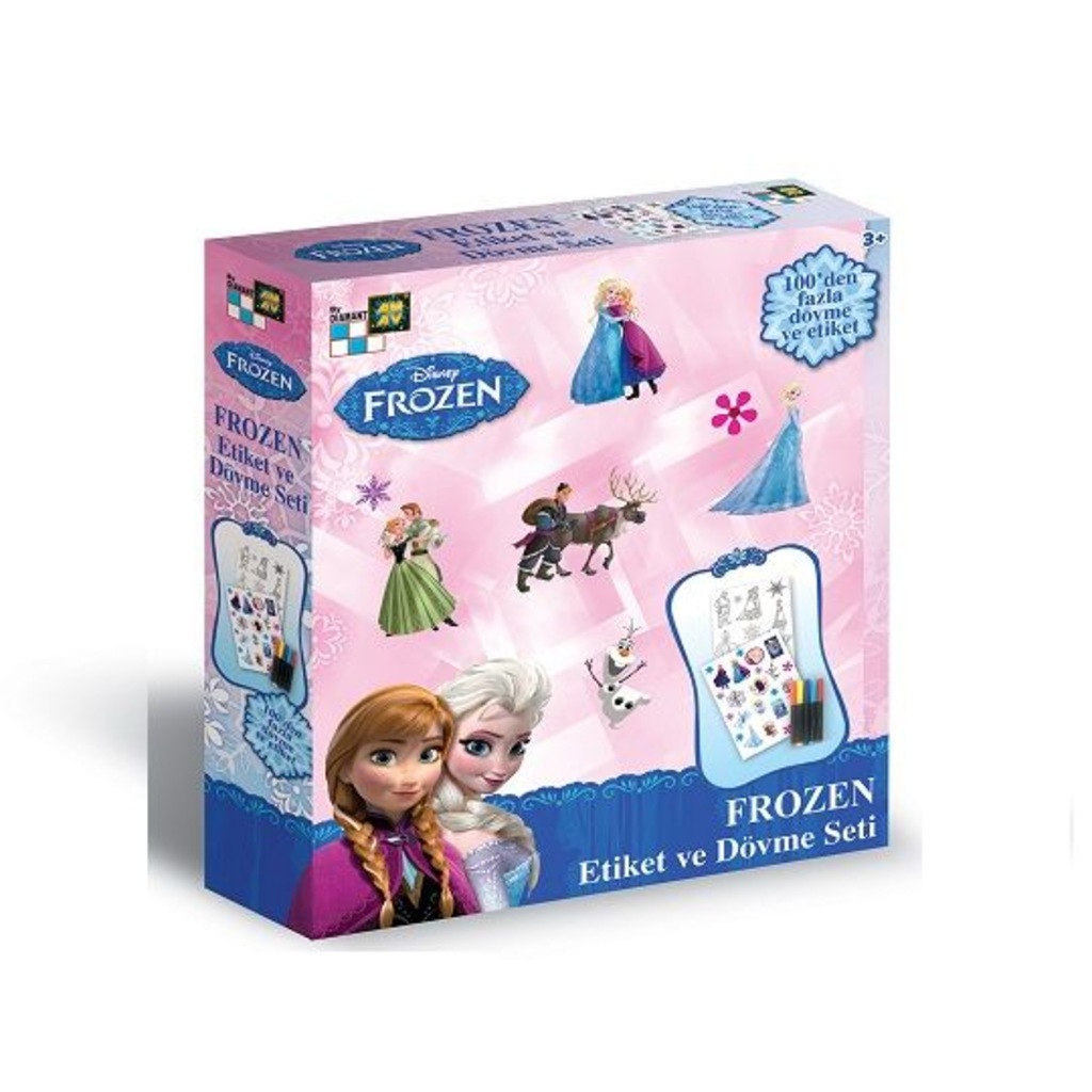 Frozen Etiket ve Dövme Seti Kız Çocukları İçin Eğitici Öğretici