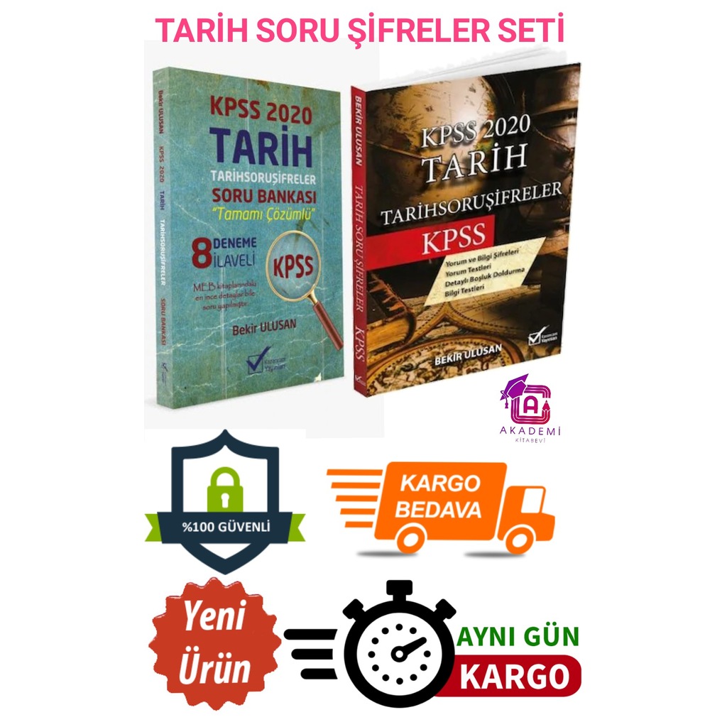 2020 KPSS Tarih Soru Şifreler Serisi 2'li Set Bekir Ulusan Kazanc