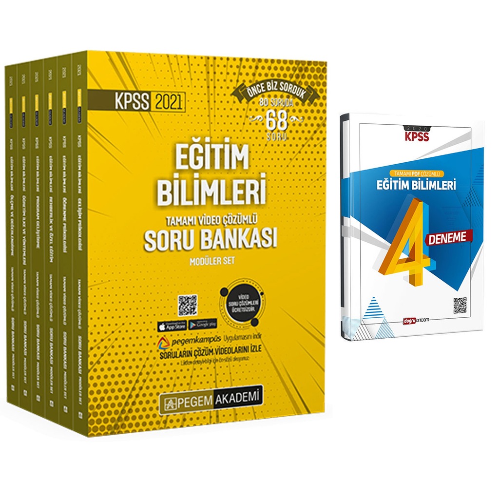 2021 Eğitim Bilimleri T. Çözümlü Modüler Soru Bankası Seti PEGEM
