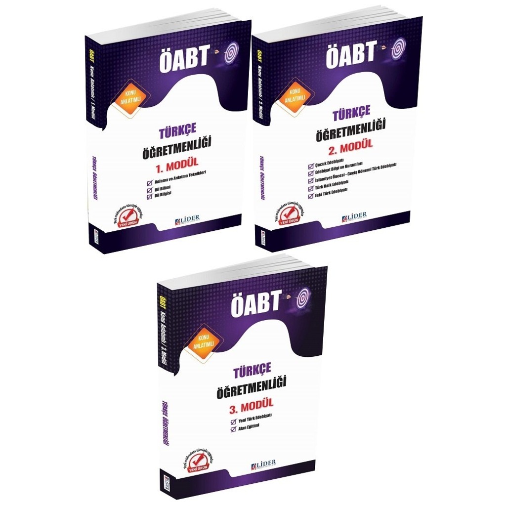 2019 Oabt Turkce Ogretmenligi 3 Lu Moduler Konu Anlatim Lider Yayinlari 9786053083511