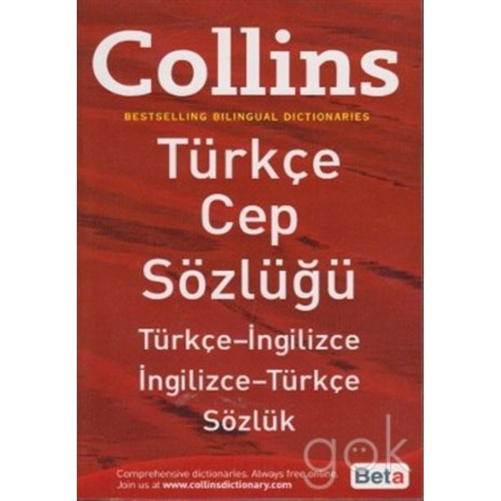 Collins Türkçe Cep Sözlüğü Türkçe - İngilizce / İngilizce - Türkç