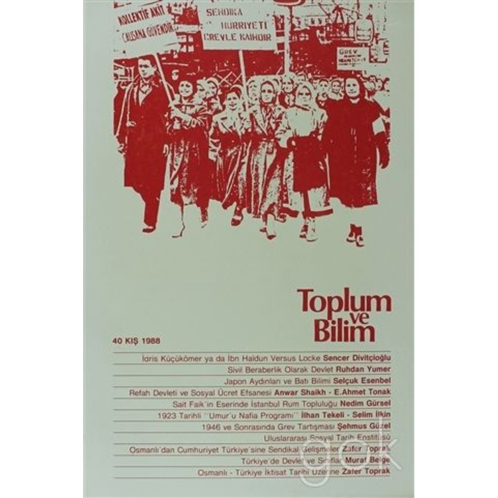Toplum ve Bilim Sayı:40