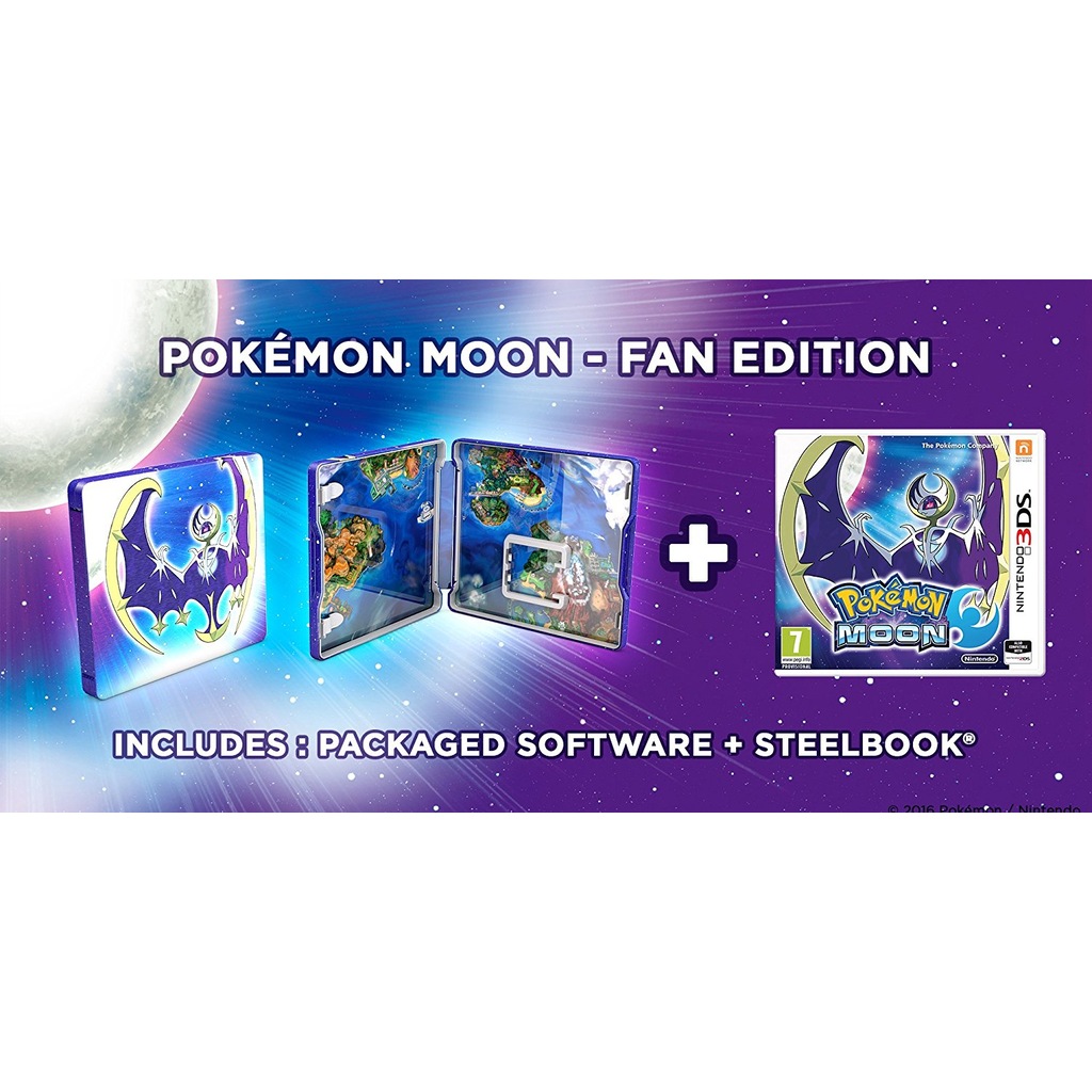 3DS Pokemon Moon Fan Edition PAL SIFIR ORİJİNAL HİÇ AÇILMAMIŞ