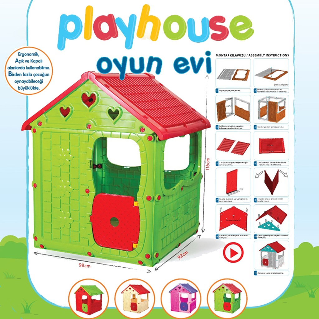Şimşek Plastik Oyun Evi Büyük Boy Çocuk Oyun Çadırı