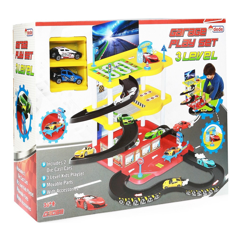 Erkek Çocuk Oyuncakları Otopark Garaj Seti Üç Katlı Oyun