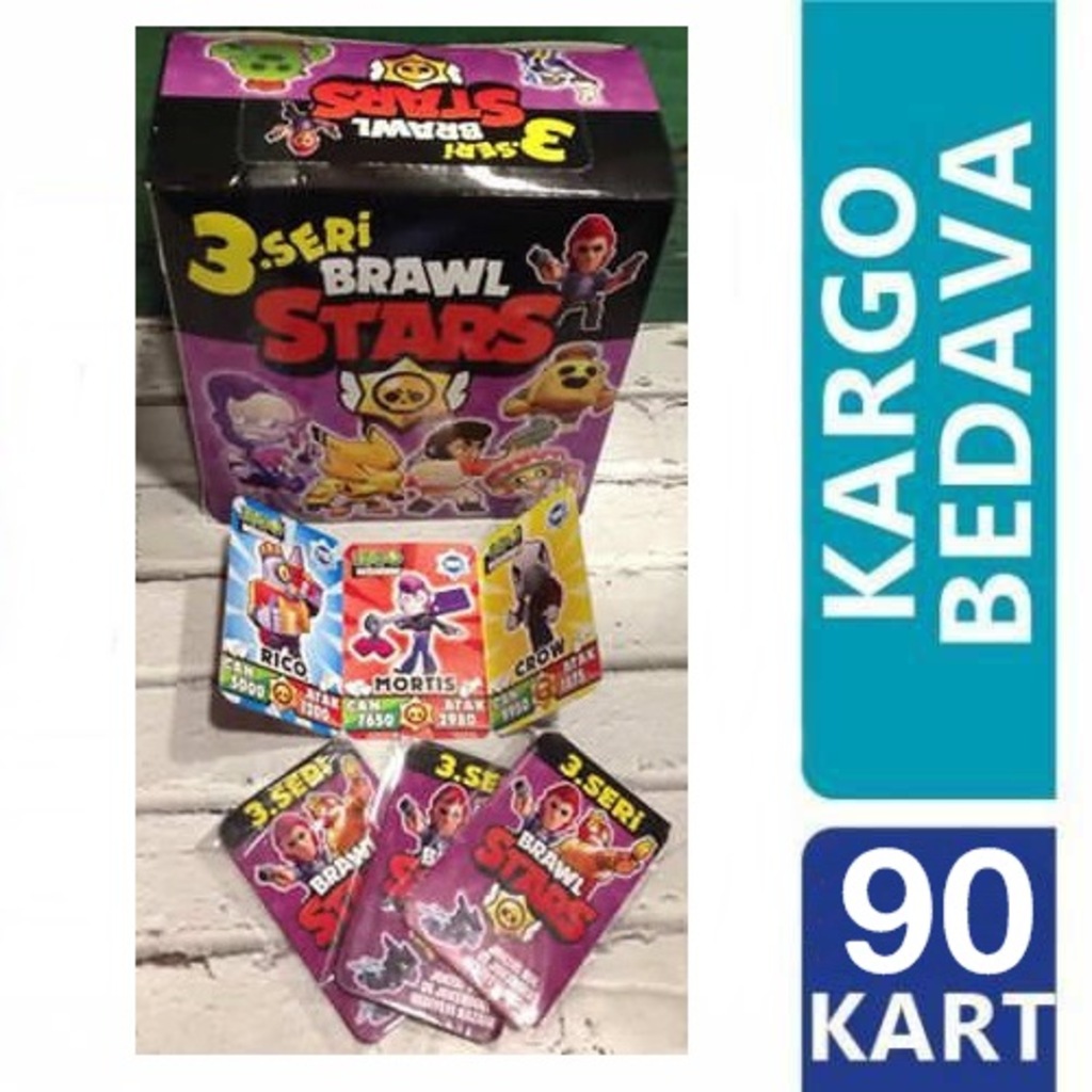 BRAWL STARS 3. SERİ OYUN KARTLARI - 30x3=90 KART -AYNI GÜN KARGO