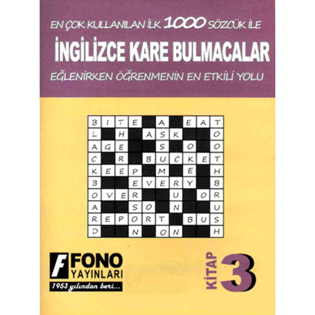 İngilizce Kare Bulmacalar - 3. Kitap