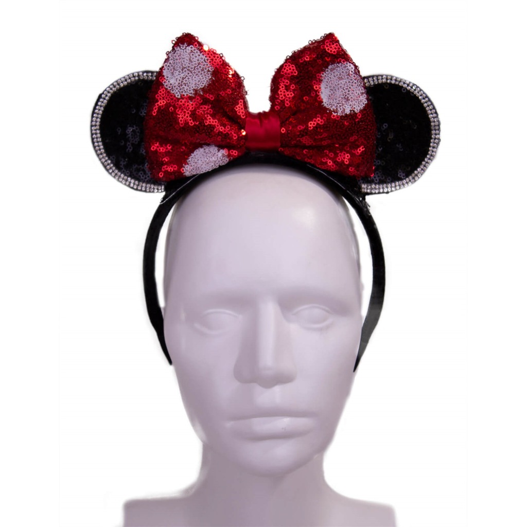 Minnie Mouse Payetli Kırmızı Taç
