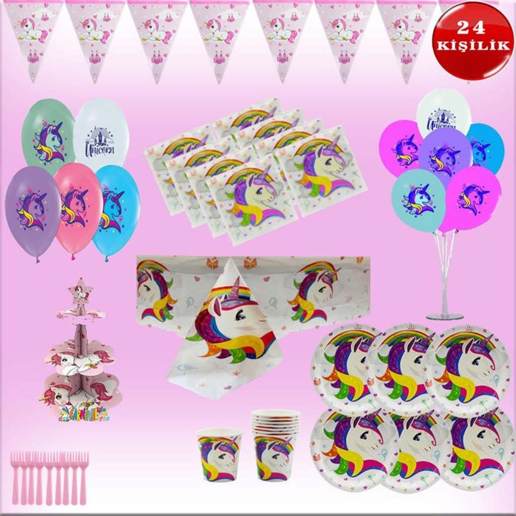 Unicorn Doğum Günü Parti Seti 24 Kişilik Fiyatları ve Özellikleri Unicorn Doğum Günü Parti Seti 24 Kişilik Fiyatları ve Özellikleri