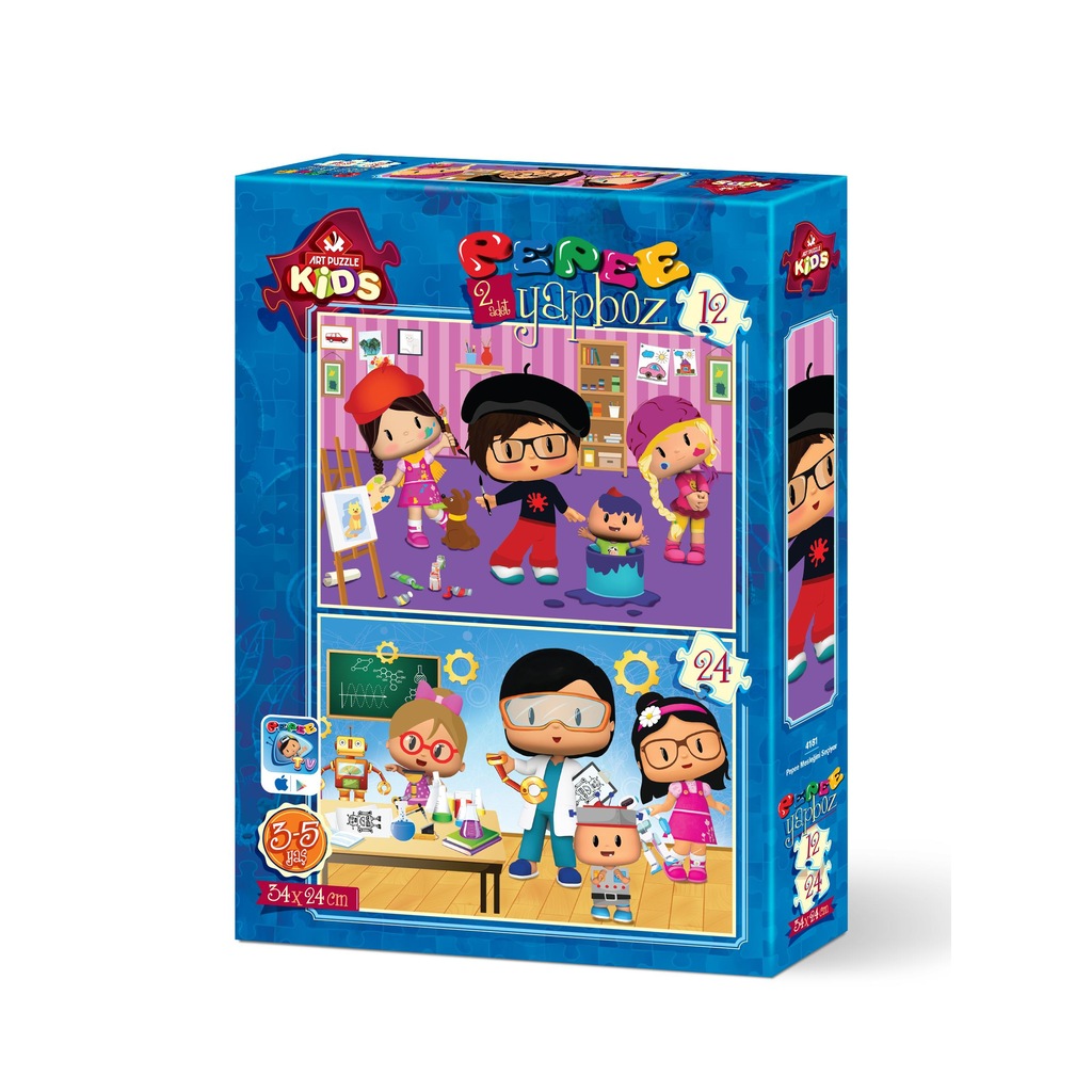 Art Çocuk Puzzle Pepee Mesleğini Seçiyor 12+24 Parça Puzzle