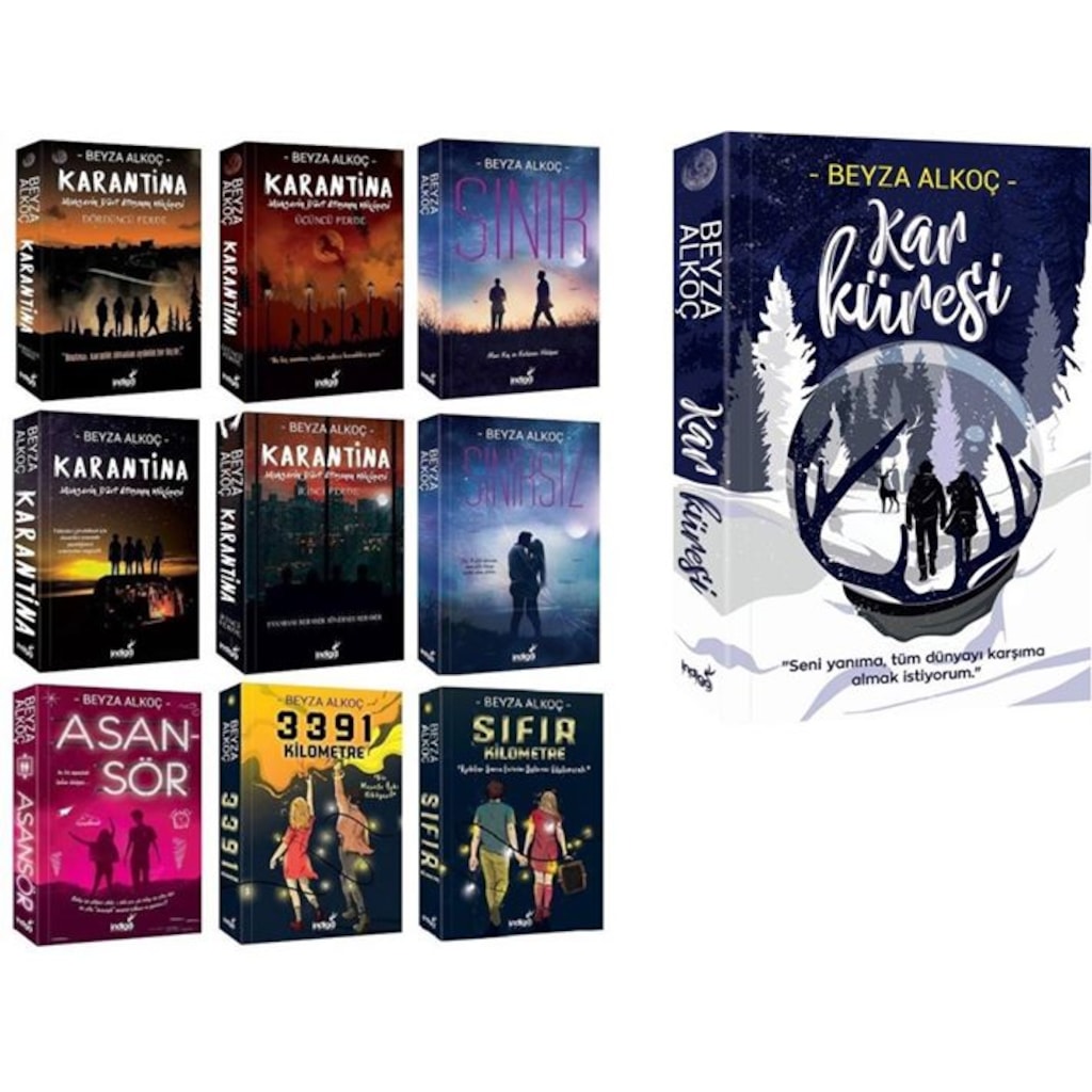 Beyza Alkoç Seti 10 Kitap Ciltsiz Kar Küresi - Karantina