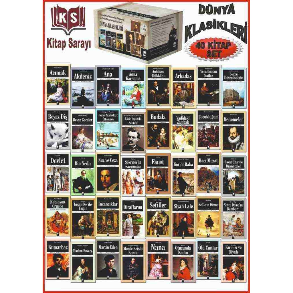 Dünya Klasikleri Seti (40 Kitap) Ema Yayınları