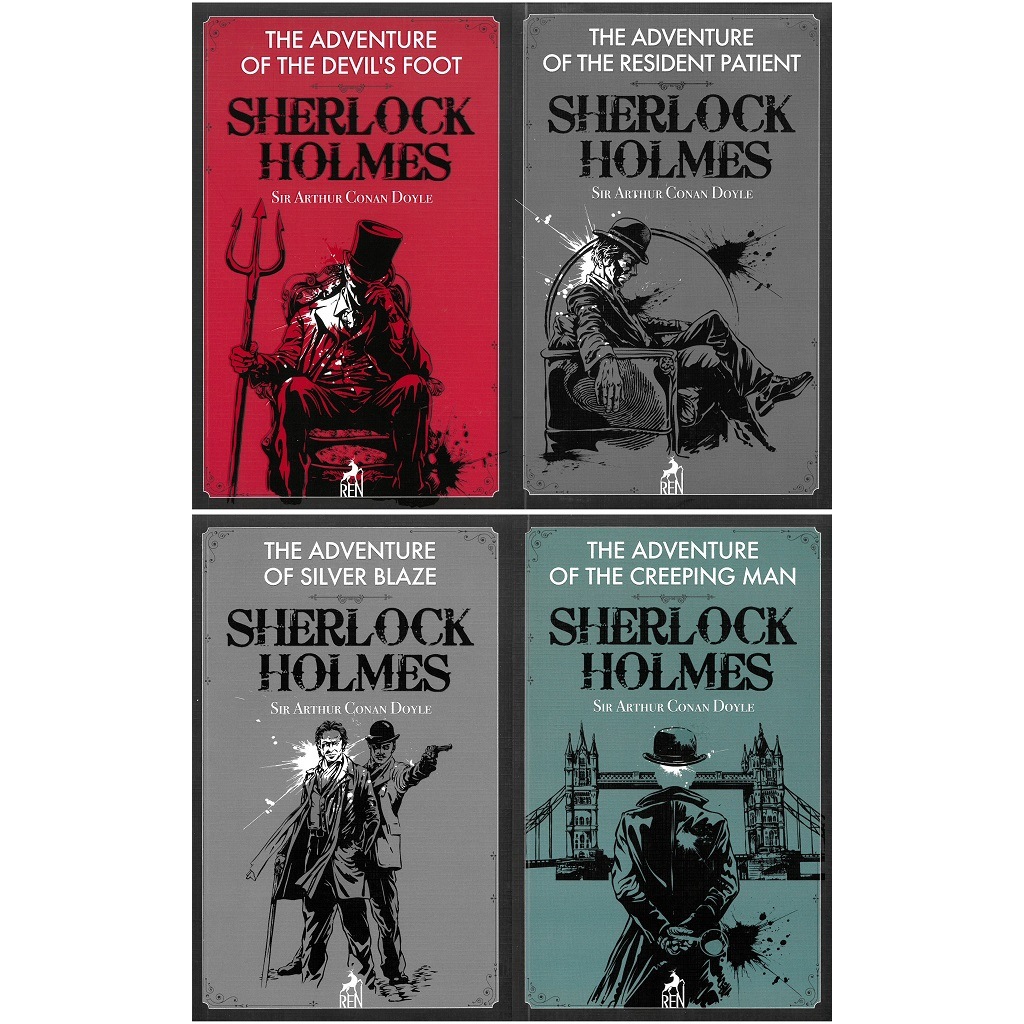 Sherlock Holmes İngilizce (Orjinal Metin) 4 Kitap Roman Set