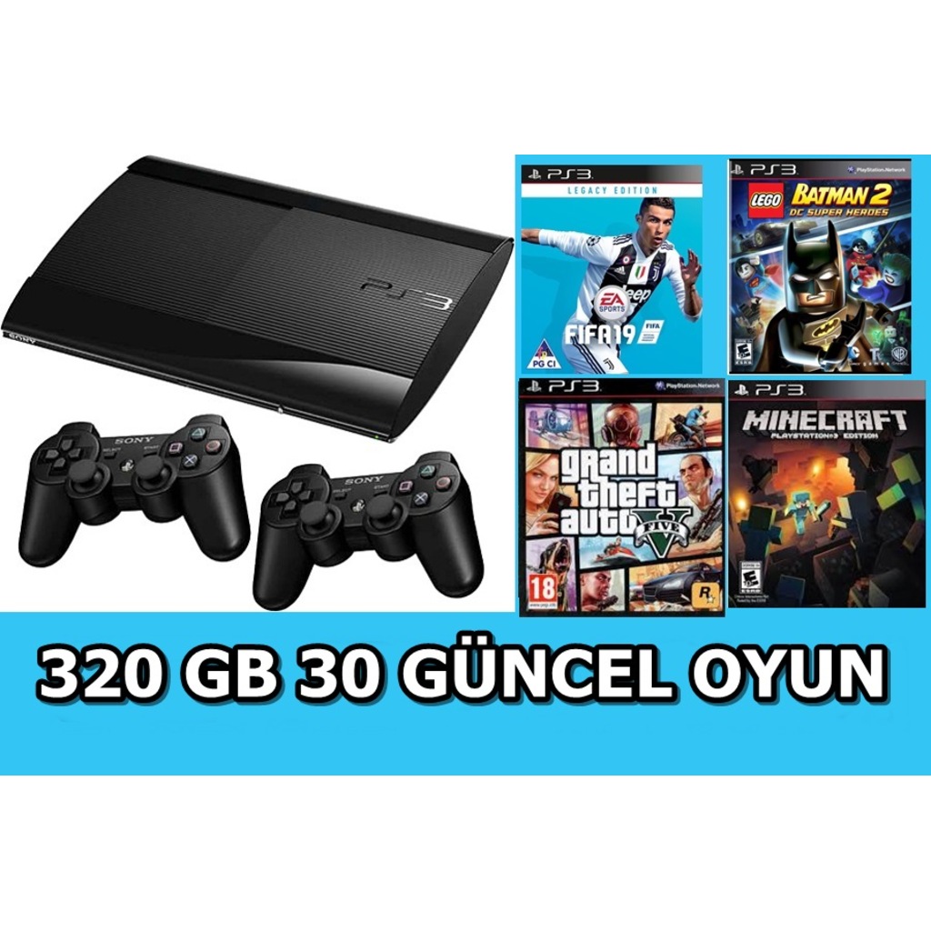 320 GB HAFIZA+30 OYUN+PS3+2 ADET SIFIR KOL+GARANTİLİ