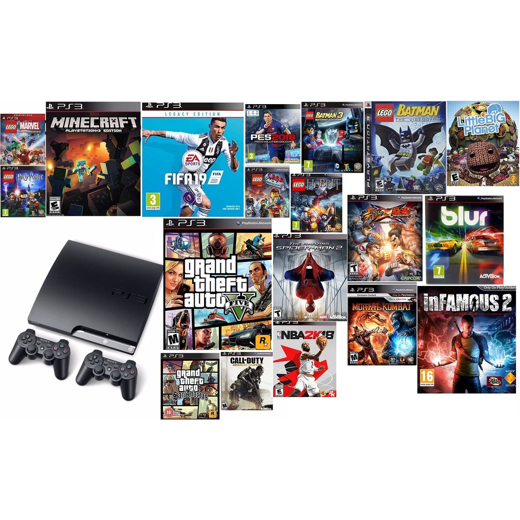 PS3 500GB+ÇİFT KOL+35 OYUNLU+MULTİMANLI