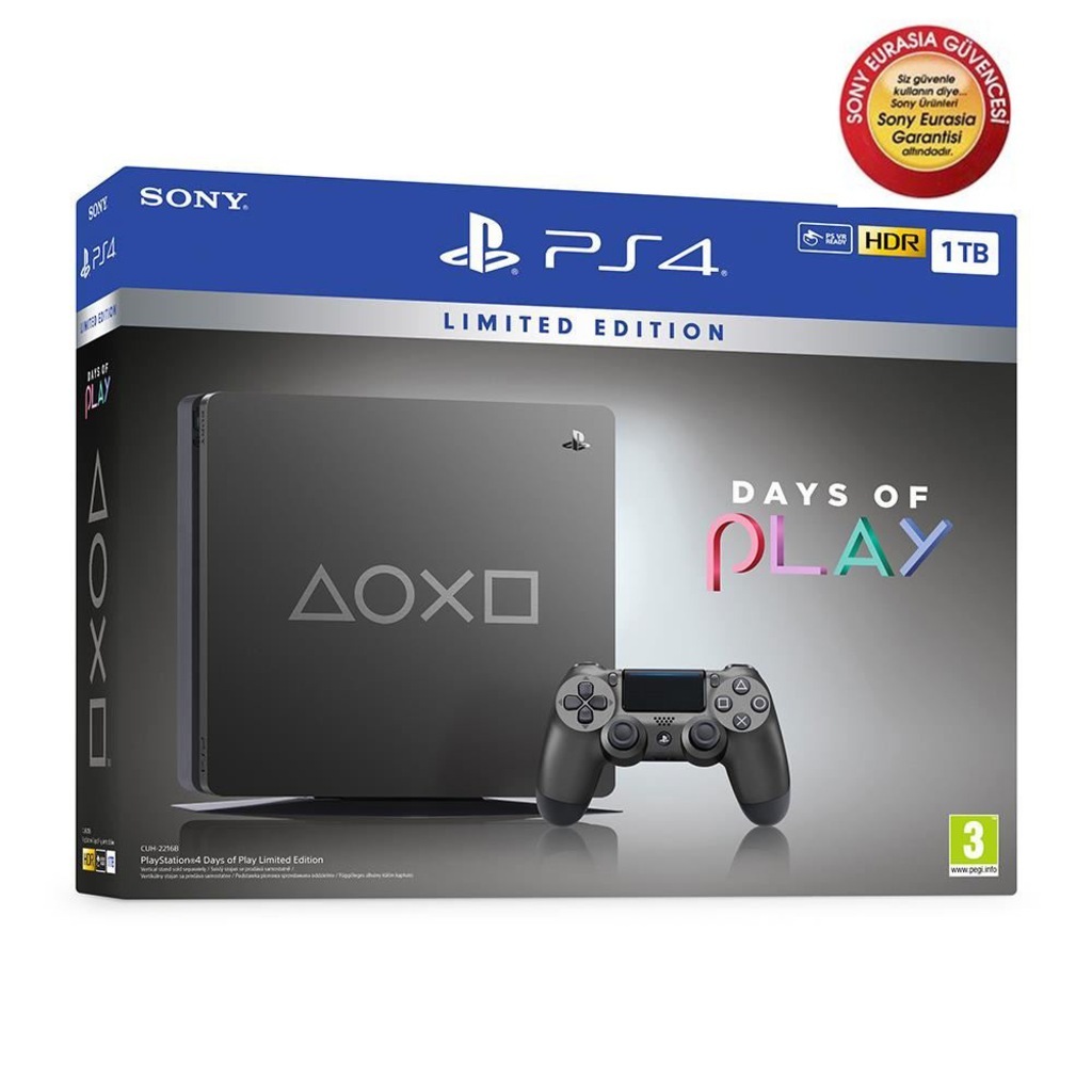 Sony Ps4 1 Tb Slim Days Of Play Limited Edition