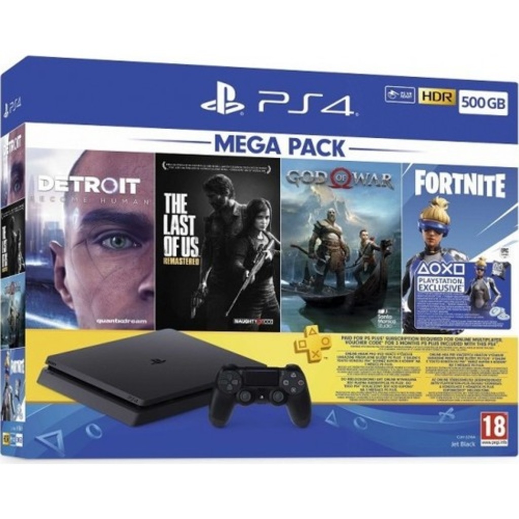 Sony Ps4 500GB Slim MegaPack 4 Oyun Konsolu (Sony Eurasia)
