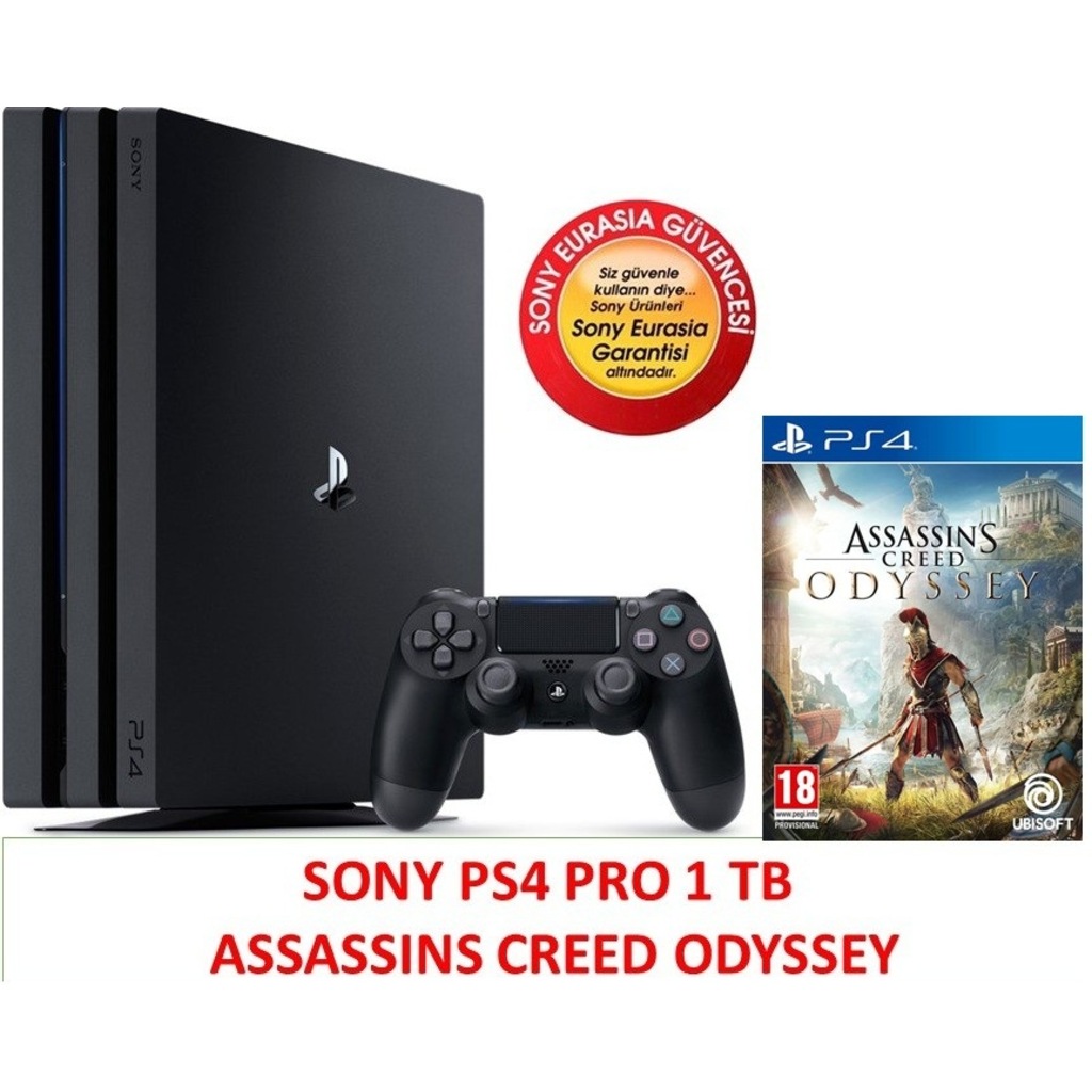 SONY PS4 PRO 1TB EURASIA GARANTİLİ + ASSASSINS CREED ODYSSEY