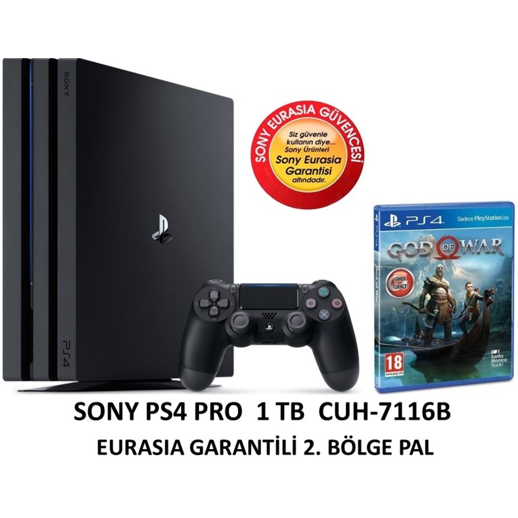 SONY PS4 PRO 1TB EURASIA GARANTİLİ CUH-7116B + GOD OF WAR