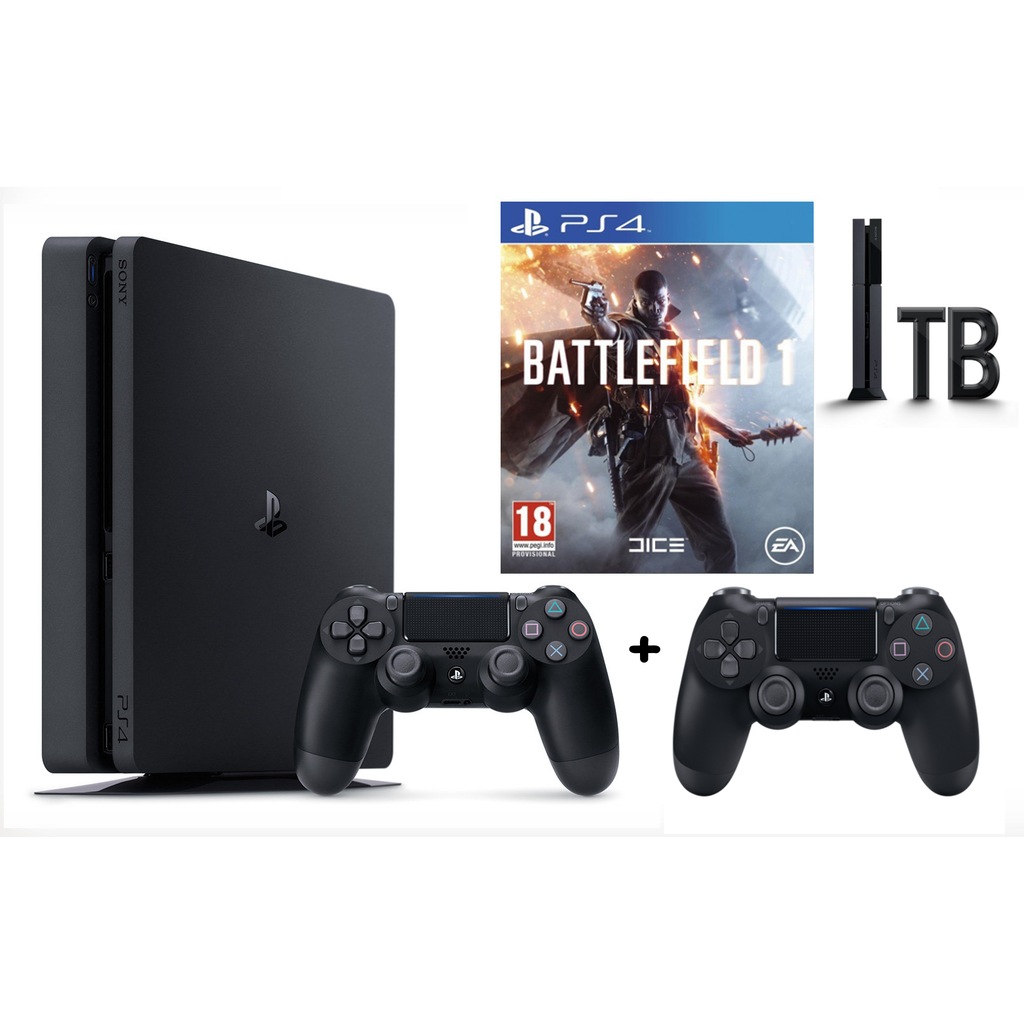 SONY PS4 SLIM 1 TB (CUH-2016B) YENI SLIM + BATTLEFIELD 1 + 2 KOL