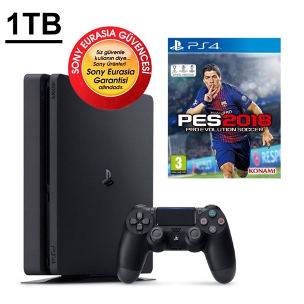 SONY PS4 SLIM 1 TB CUH-2016B YENI SLIM + PES 18