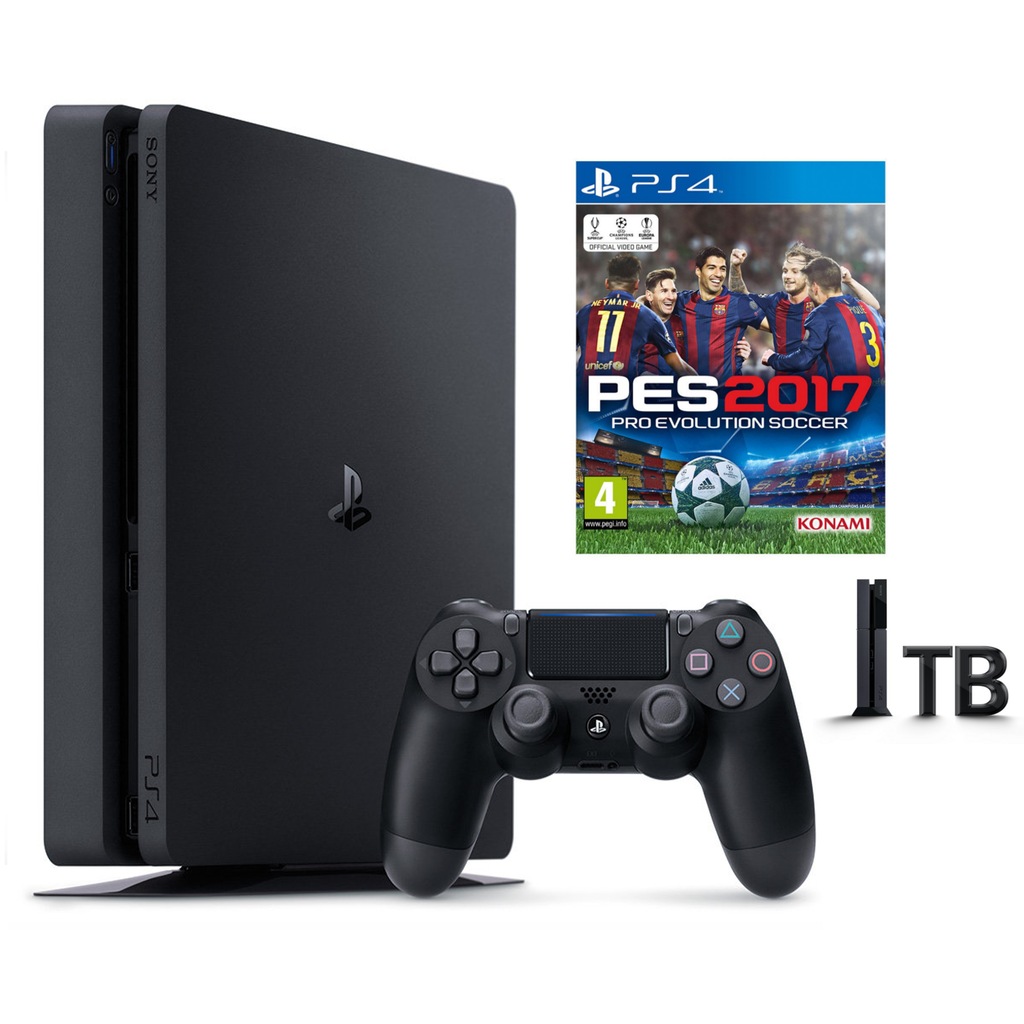 SONY PS4 SLIM 1 TB(CUH- 2016B) + PES 2017