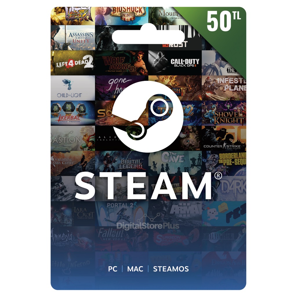 Steam Wallet Cüzdan Kodu - 50 TL
