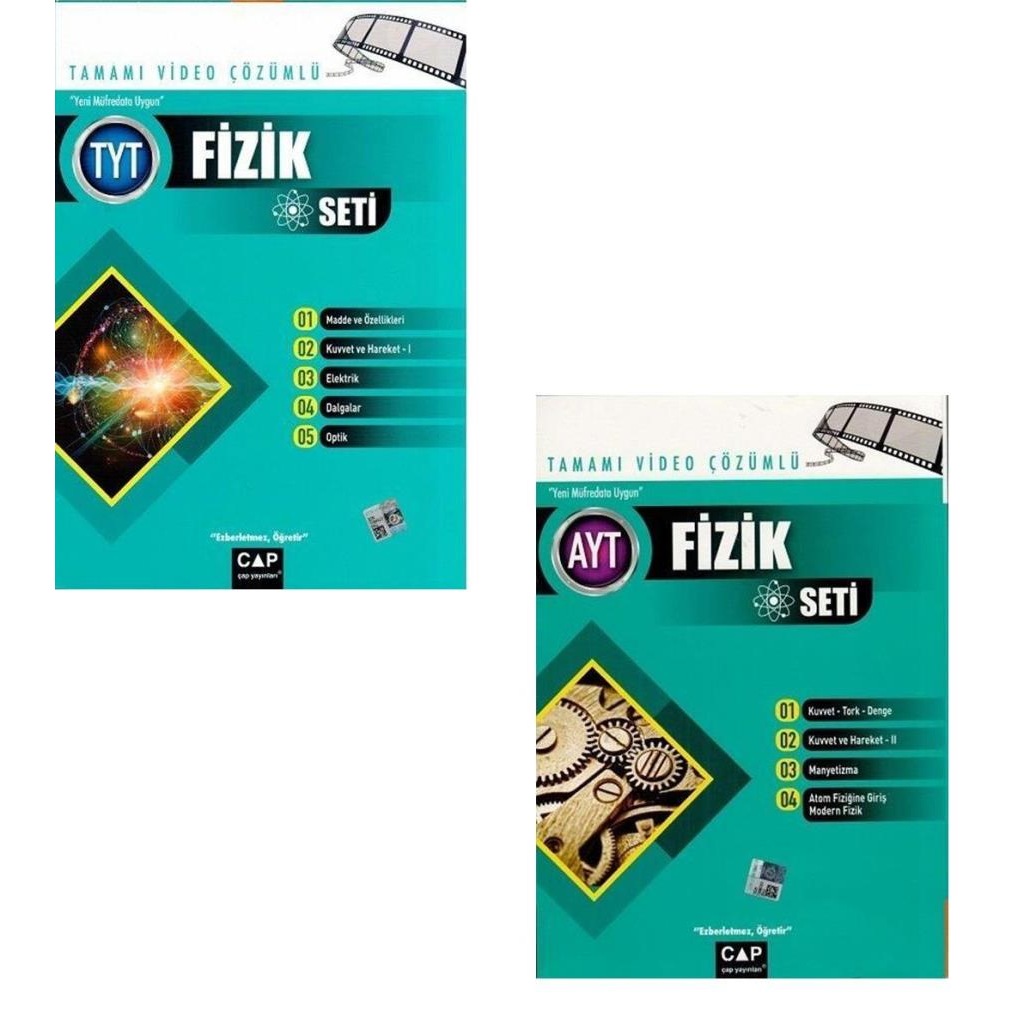 Çap Yayınları Tyt Ayt Fizik Video Çözümlü Fasikül Seti Yeni 2020