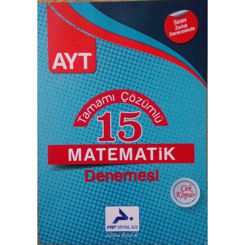 Paraf Yayınları Tamamı Çözümlü 15 AYT Matematik Denemesi