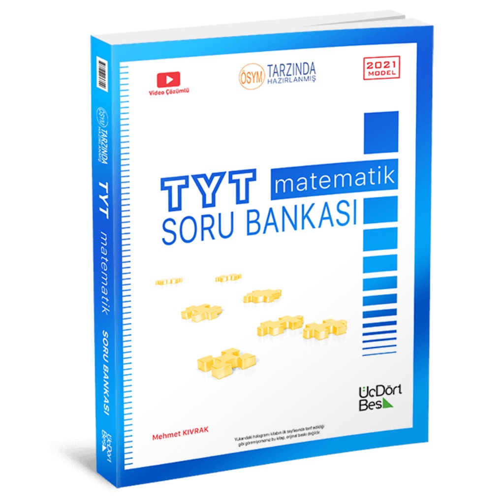 ÜçDörtBeş TYT Matematik Soru Bankası 2021 Model 345 Yayınları