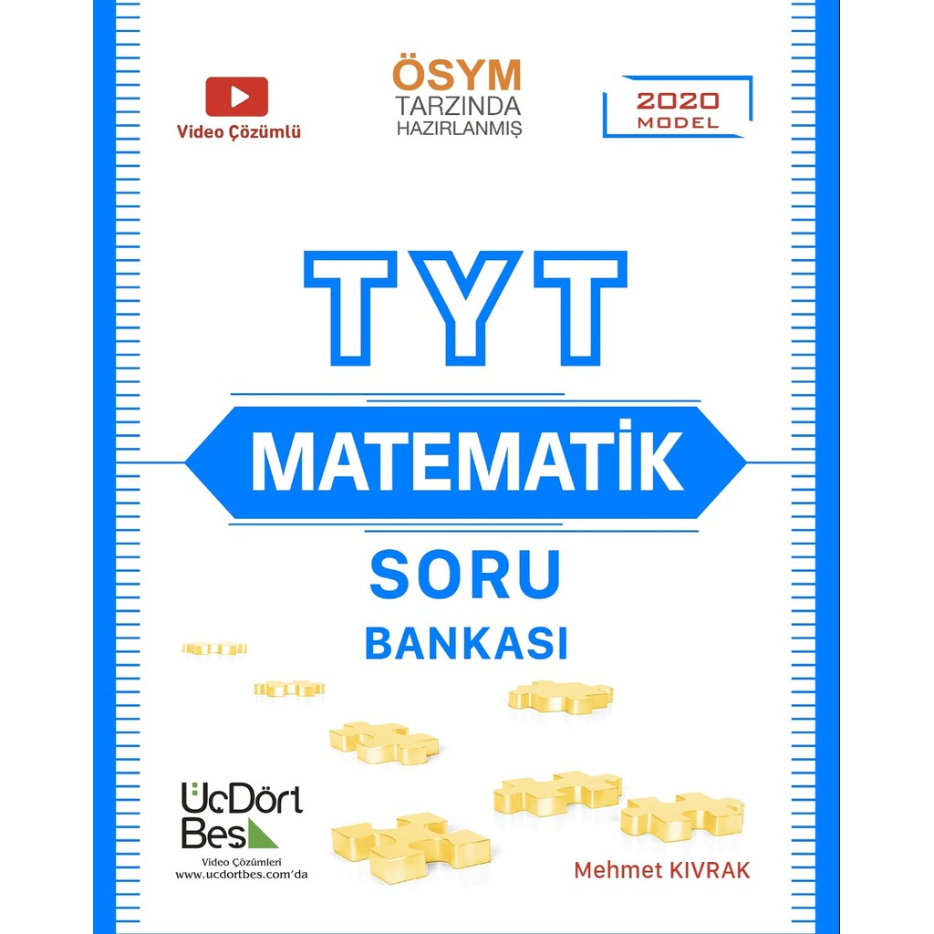 ÜÇDÖRTBEŞ YAYINLARI TYT MATEMATİK SORU BANKASI 2020 MÜFREDAT
