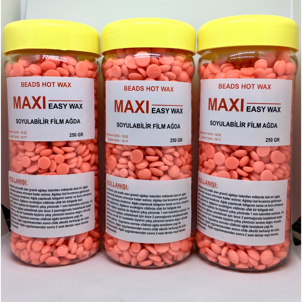 Maxi Boncuk Ağda Pembe Pudralı 3 Adet 250 gr