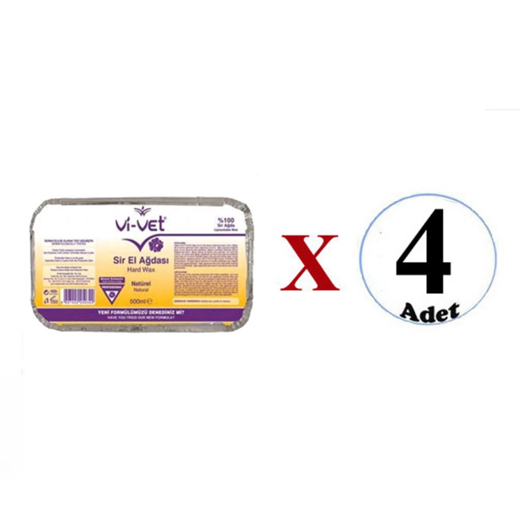 Vivet Kalıp Sir Ağda Naturel Sarı 500 Ml x 4 Adet