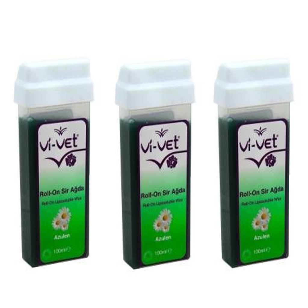Vivet Kartuş Roll On Sir Ağda Azulen Yeşil 100 Ml 3'lü