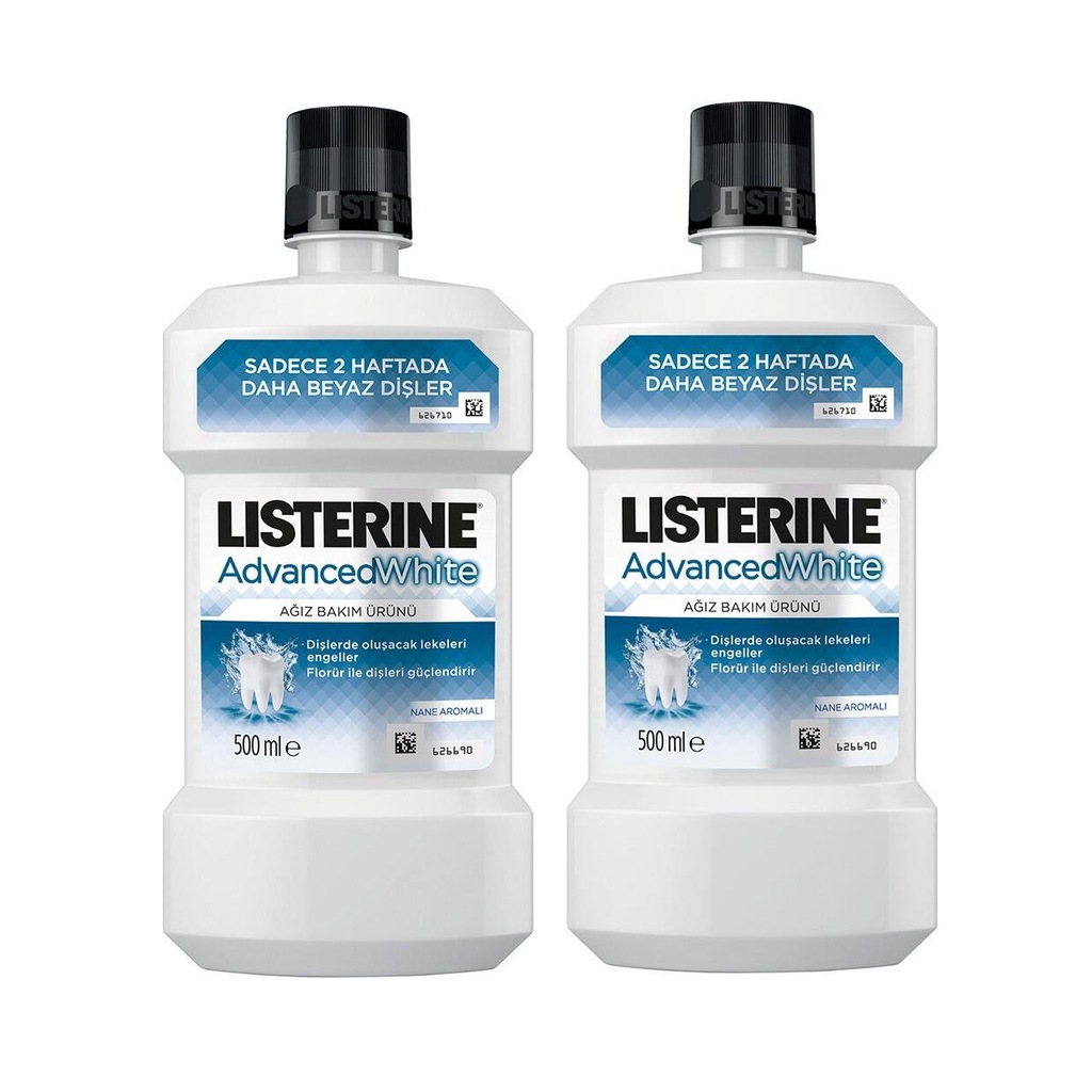 Listerine Advanced White 500ml 2 Adet Gargara