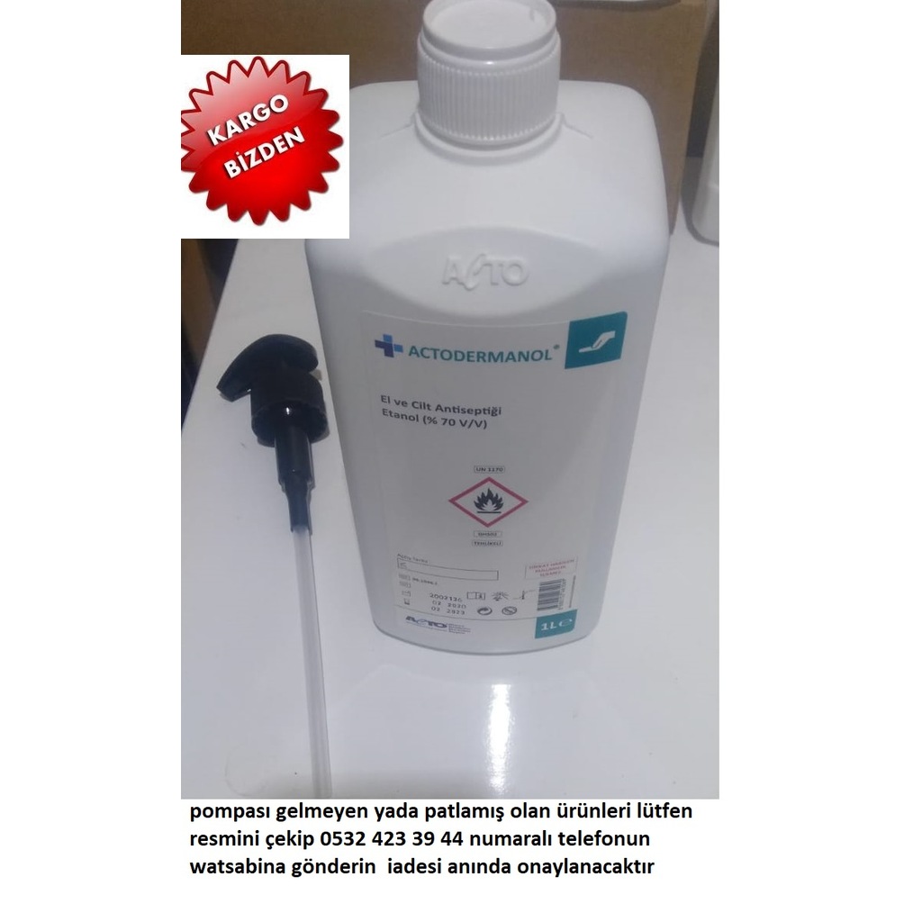 ACTODERMANOL EL VE CİLT DEZENFEKTANI 1000ML