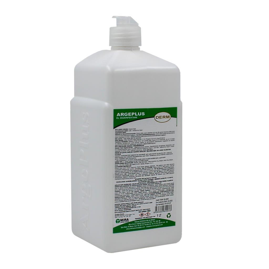 Argeplus Derm 1000ml Alkol Bazlı El ve Cilt Dezenfektanı Pompasız