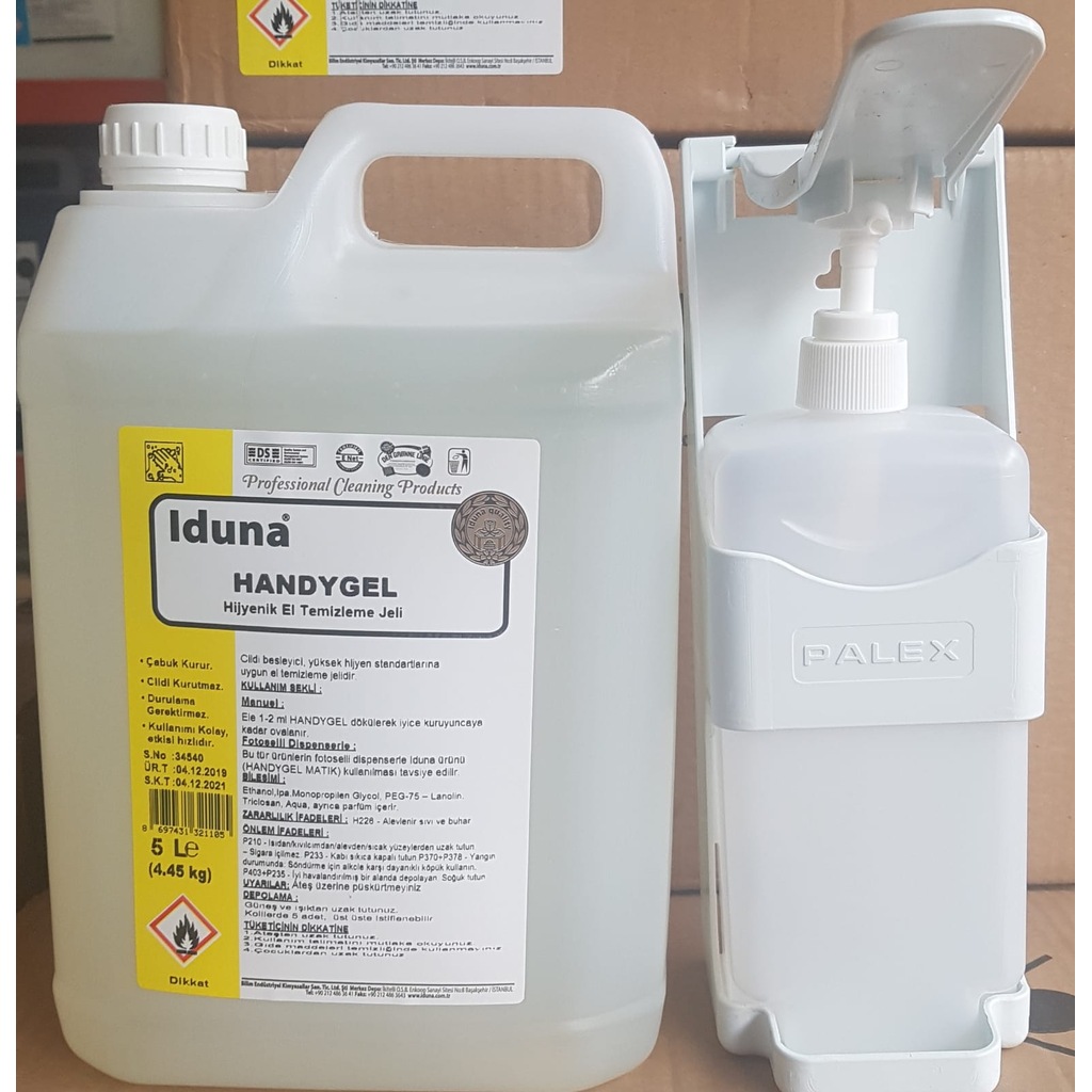 Iduna Handygel Alkol Bazlı El Temizleme 5 kg+Duvar Aparatı Fiyatları ve Iduna Handygel Alkol Bazlı El Temizleme 5 kg+Duvar Aparatı Fiyatları ve
