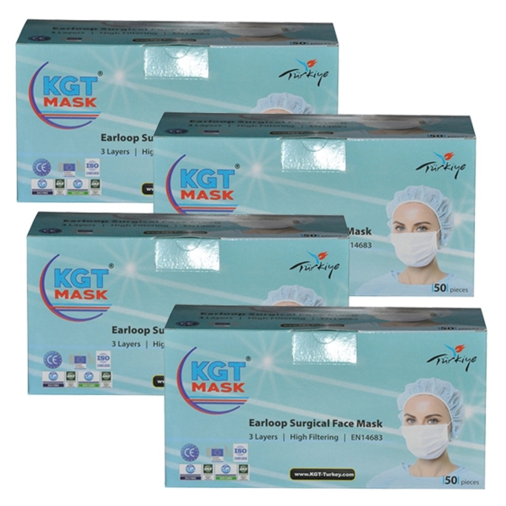 Kgt Mask 3 Katlı Cerrahi Maske 50 li x 4 Adet (200 Adet)