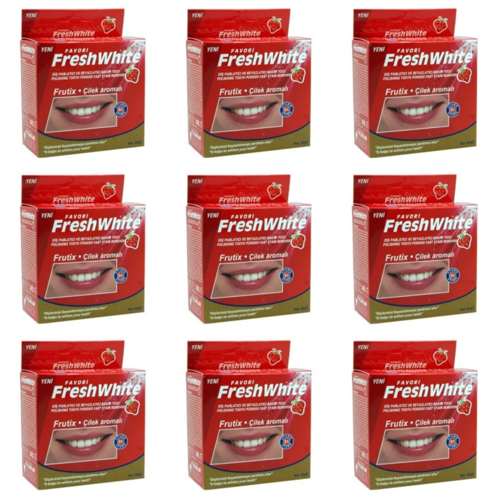Fresh White Diş Beyazlatıcı Toz Diş Parlatıcı Diş Pastası Çilekli