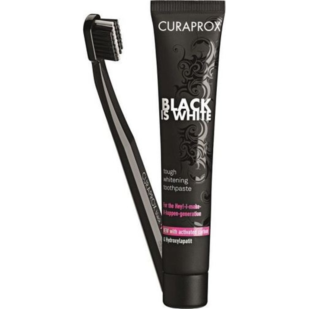 Curaprox Black is White Beyazlatıcı Set (Diş Fırçası+Macun)