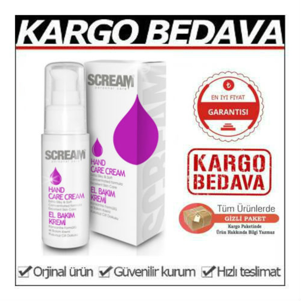 3 Adet Orjinal Scream El Bakım Kremi-HEDİYELİ