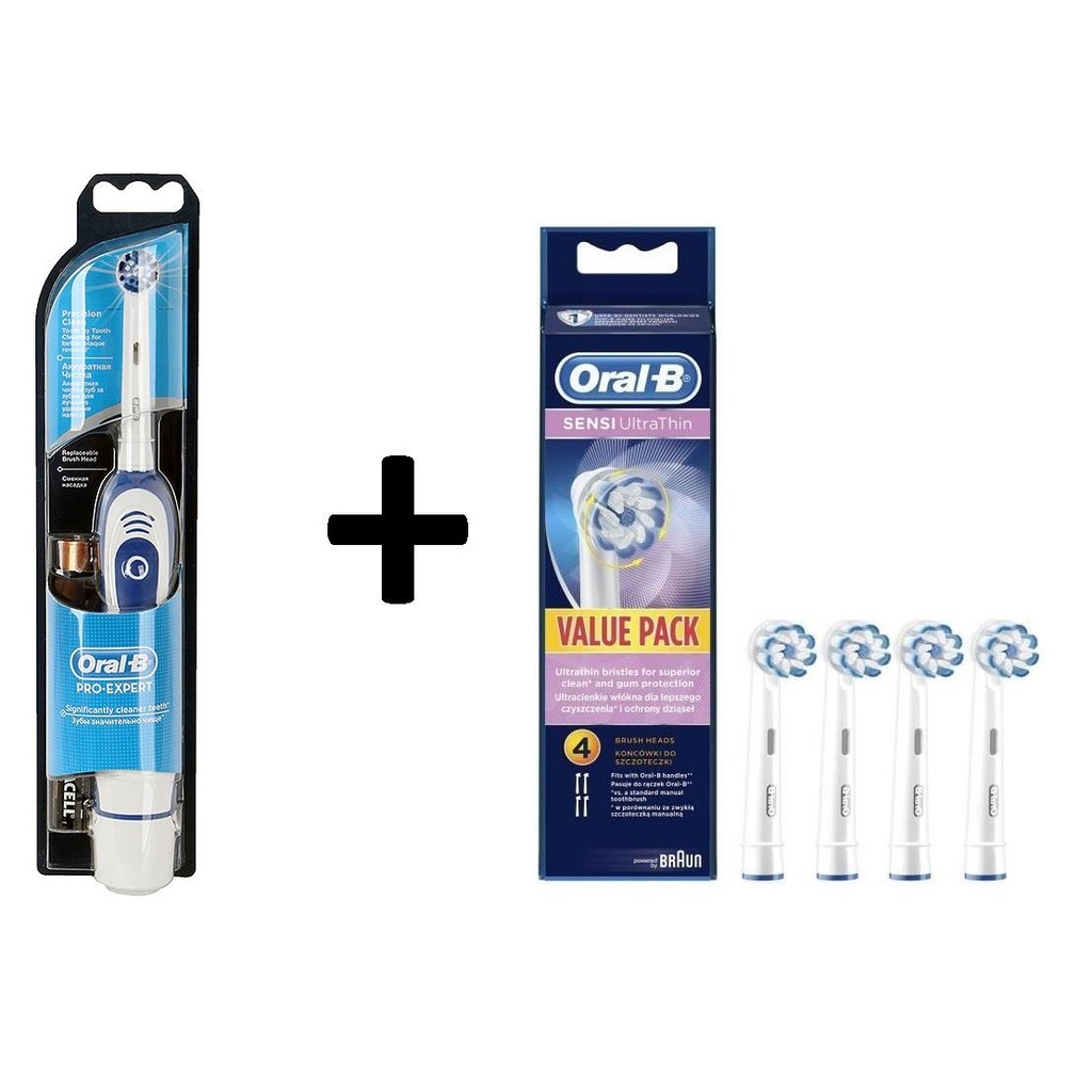 Oral-b Pilli Diş Fırçası Pro Expert + Sensi Ultra Yedek Başlık 4' - N11.com