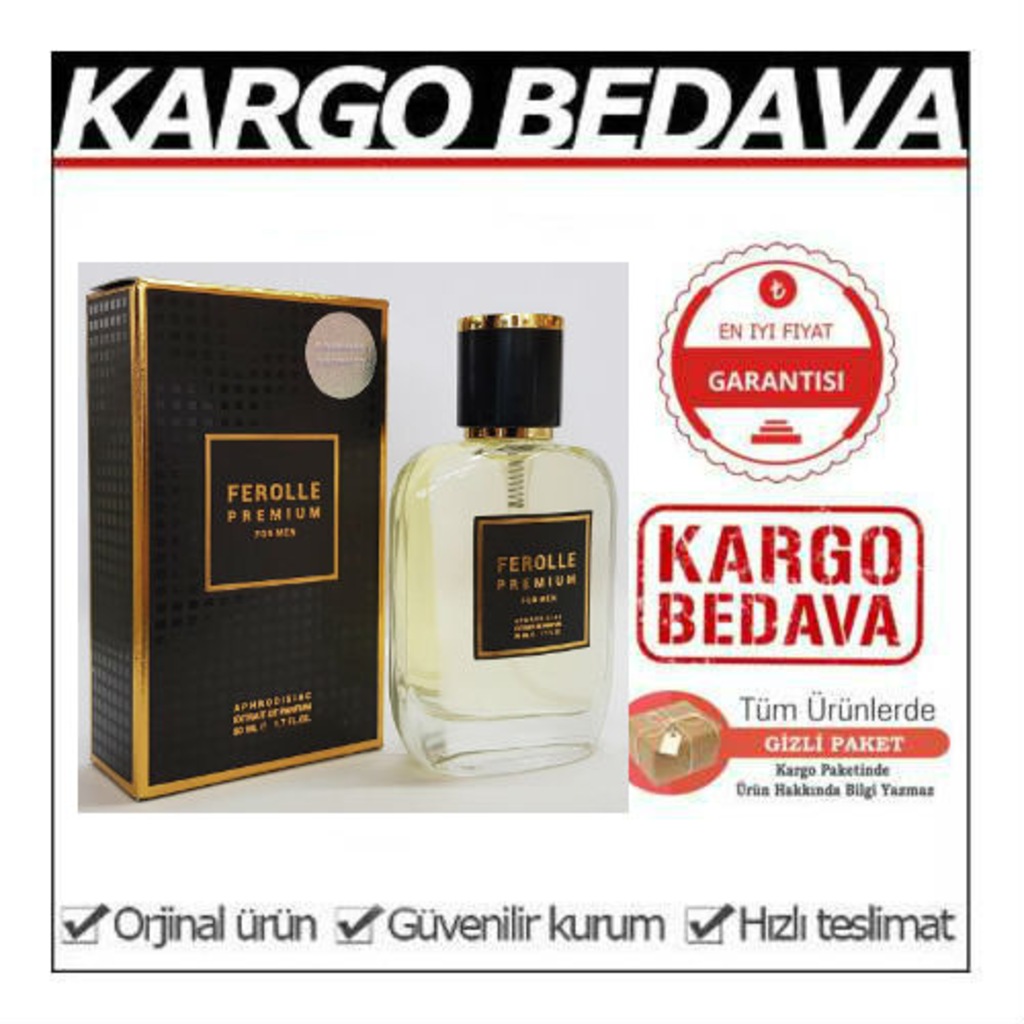 ORİJİNAL FEROLLE PREMİUM 50 ML. ERKEK PARFÜMÜ + HEDİYELİ